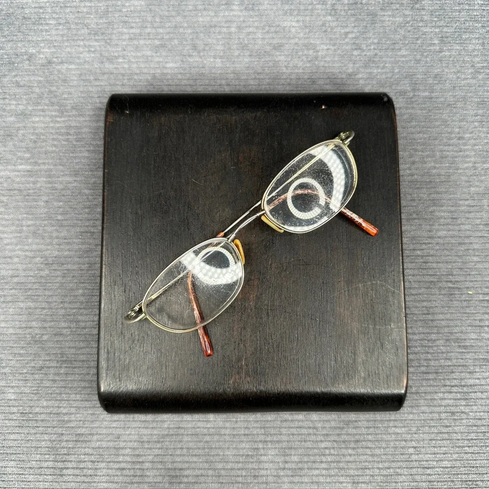 Vintage Oval Wire Frame Eyeglasses Metallic Minimalist Restoration Project